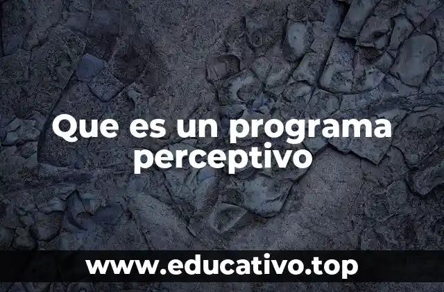 Que es un programa perceptivo