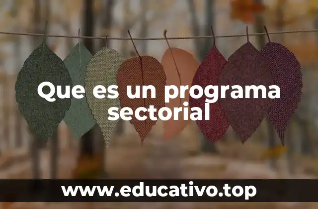 La importancia de los programas sectoriales en el desarrollo nacional