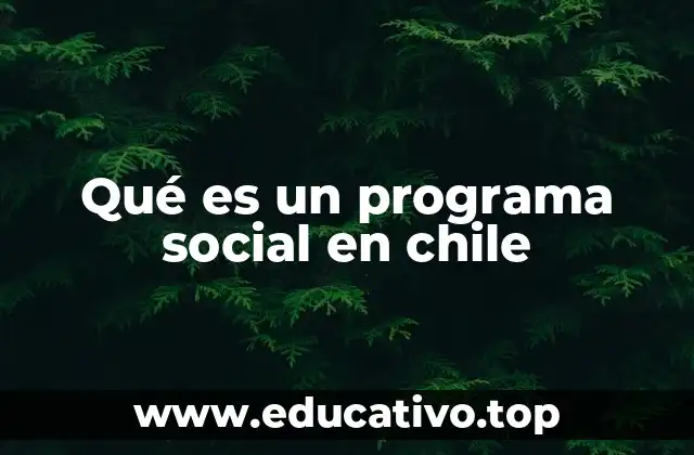 Qué es un programa social en chile