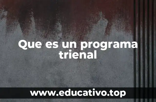 Que es un programa trienal