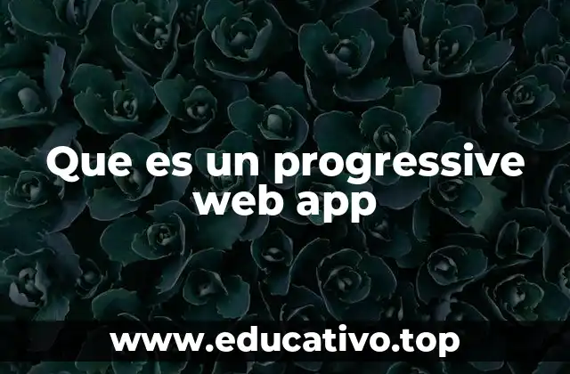 Que es un progressive web app