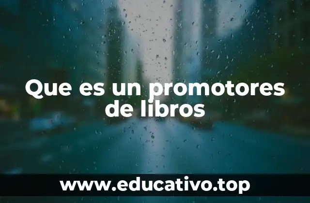 Que es un promotores de libros