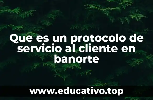 Que es un protocolo de servicio al cliente en banorte
