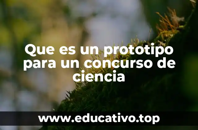 Que es un prototipo para un concurso de ciencia
