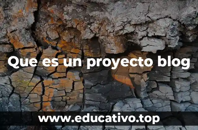 Que es un proyecto blog