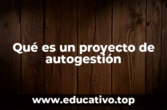 Qué es un proyecto de autogestión