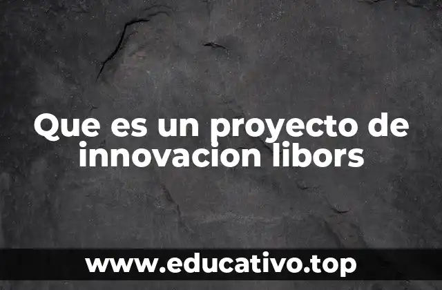 Que es un proyecto de innovacion libors