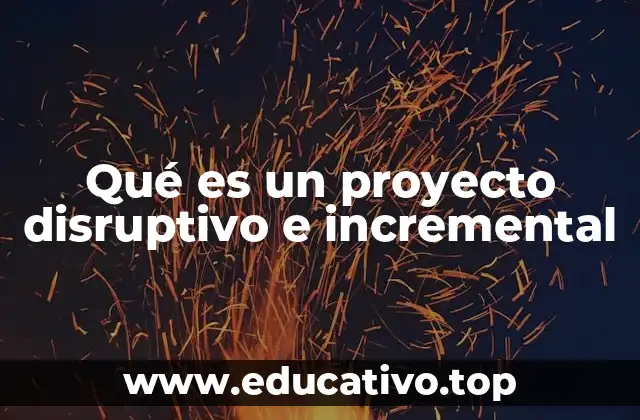 Qué es un proyecto disruptivo e incremental