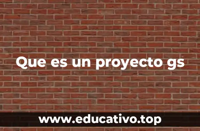 Que es un proyecto gs