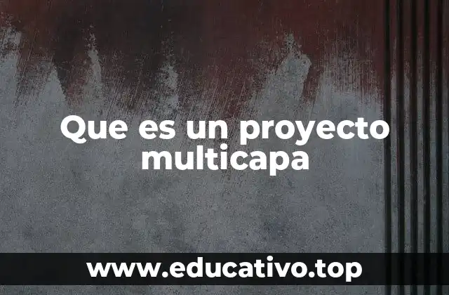 Que es un proyecto multicapa