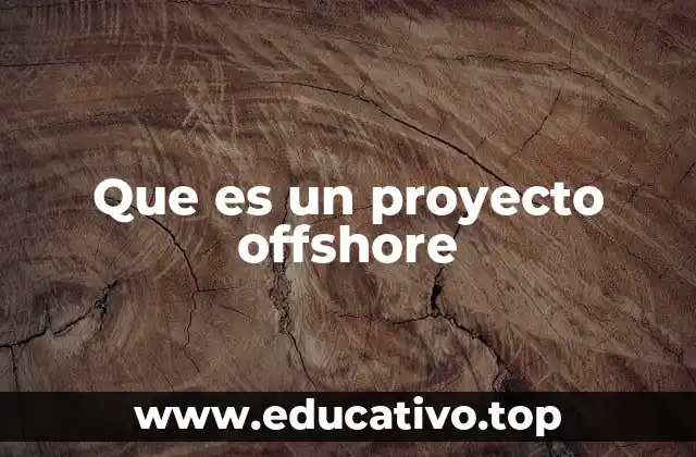 Que es un proyecto offshore