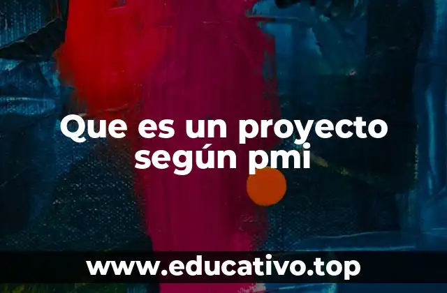 Que es un proyecto según pmi