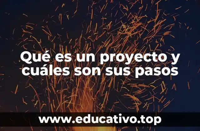 Qué es un proyecto y cuáles son sus pasos