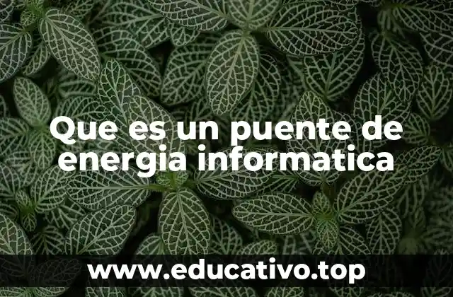 Que es un puente de energia informatica
