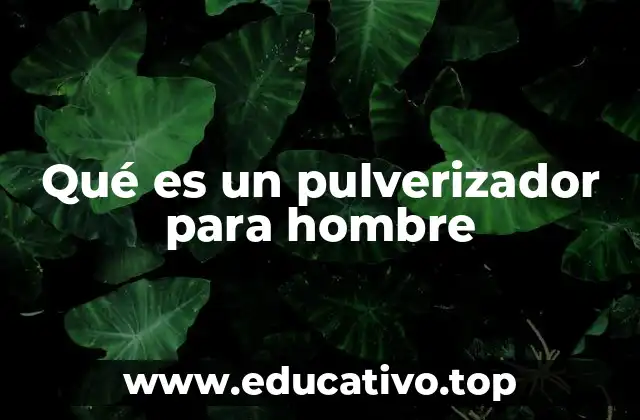 Qué es un pulverizador para hombre