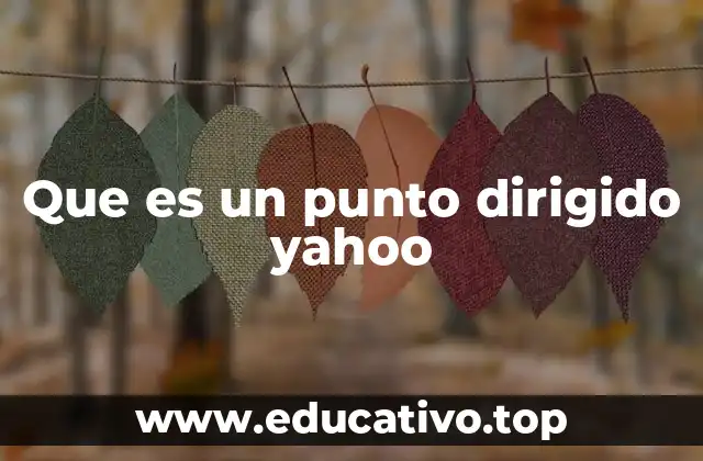 Que es un punto dirigido yahoo