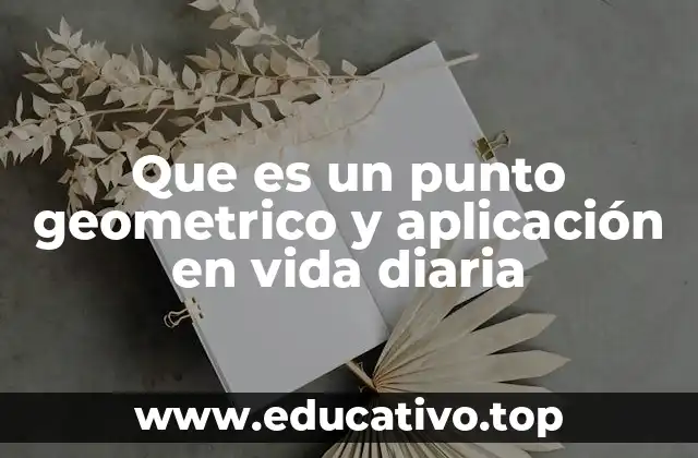 Que es un punto geometrico y aplicación en vida diaria