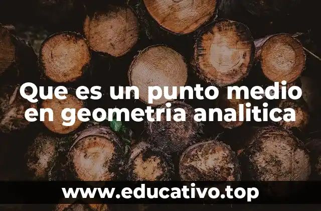 Que es un punto medio en geometria analitica
