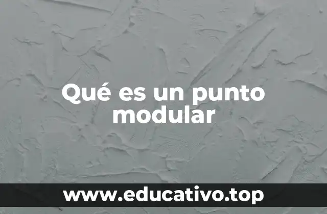 Qué es un punto modular