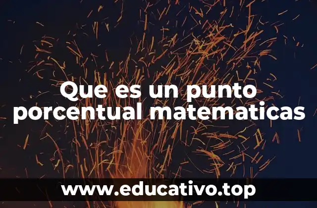 Que es un punto porcentual matematicas