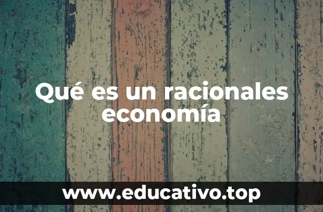 Qué es un racionales economía