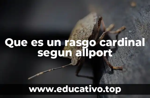 Que es un rasgo cardinal segun allport