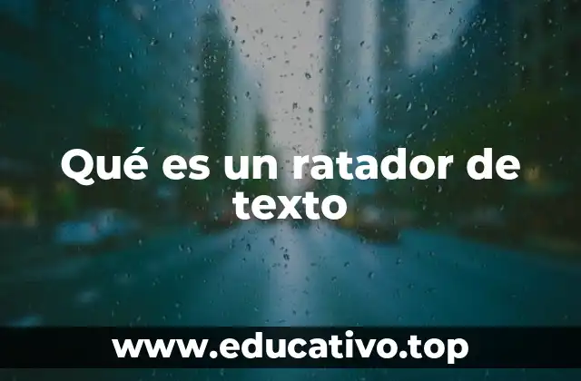 Qué es un ratador de texto