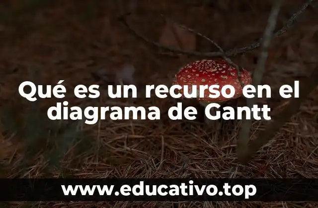 Qué es un recurso en el diagrama de Gantt