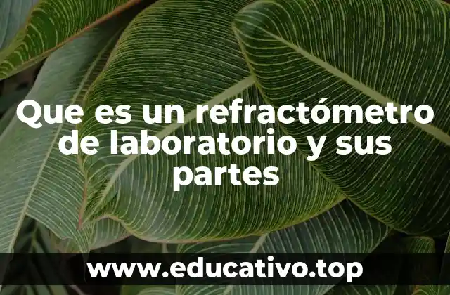 Que es un refractómetro de laboratorio y sus partes