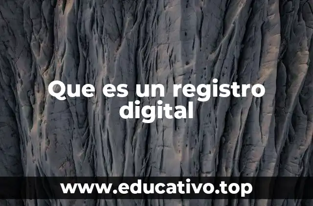 Que es un registro digital