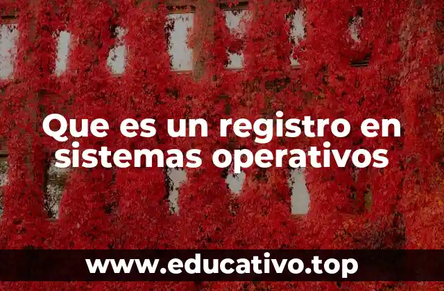 Que es un registro en sistemas operativos
