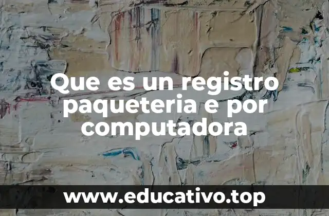 Que es un registro paqueteria e por computadora
