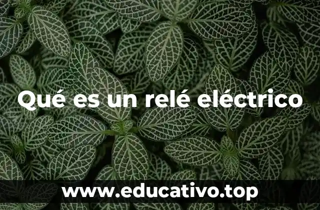 Qué es un relé eléctrico