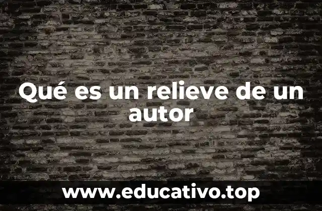 Qué es un relieve de un autor