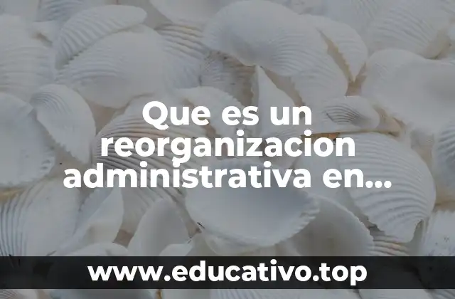 Que es un reorganizacion administrativa en europa