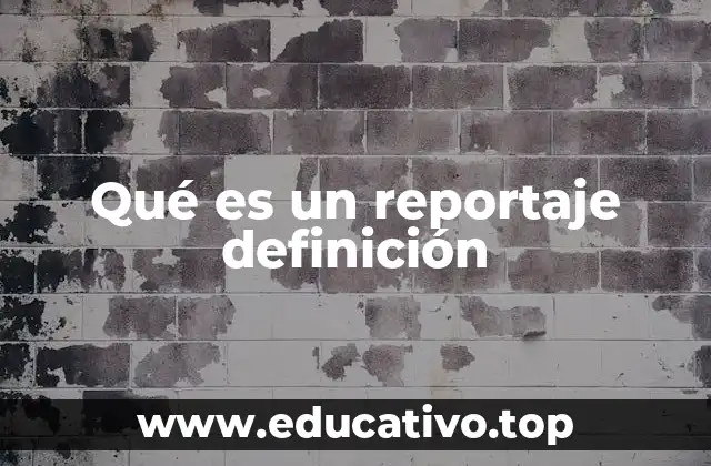 Qué es un reportaje definición