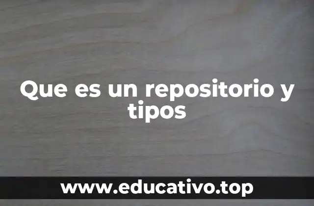 Que es un repositorio y tipos