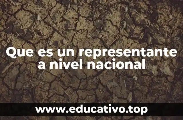 Que es un representante a nivel nacional