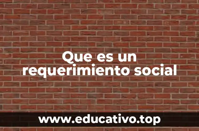 Que es un requerimiento social