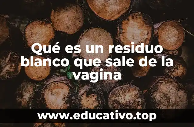 Qué es un residuo blanco que sale de la vagina