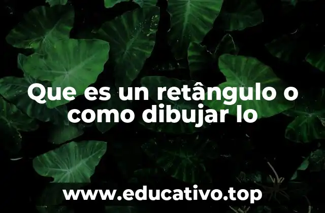 Que es un retângulo o como dibujar lo