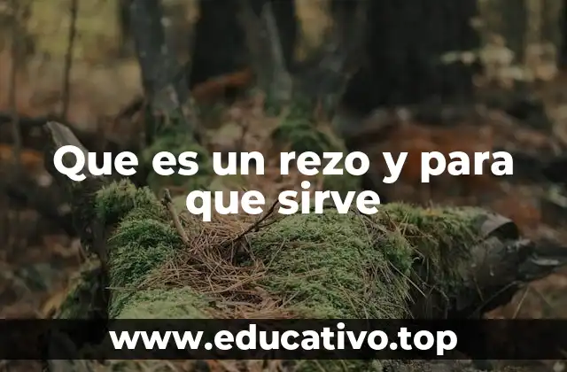 Que es un rezo y para que sirve