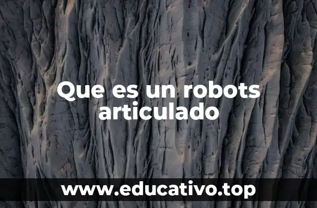 Que es un robots articulado