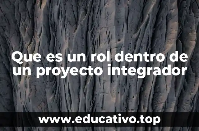 Que es un rol dentro de un proyecto integrador