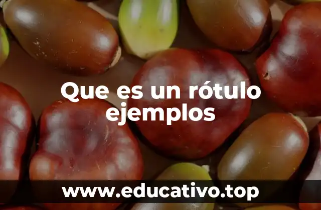 Que es un rótulo ejemplos