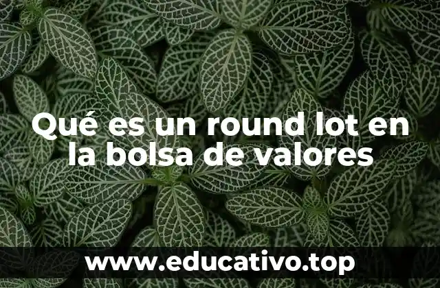 Qué es un round lot en la bolsa de valores