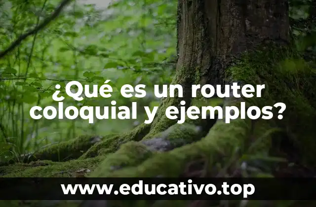 ¿Qué es un router coloquial y ejemplos?