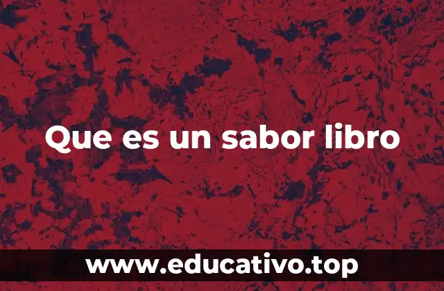 Que es un sabor libro