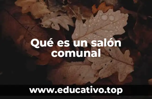 Qué es un salón comunal