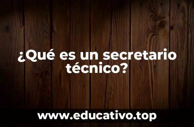 ¿Qué es un secretario técnico?